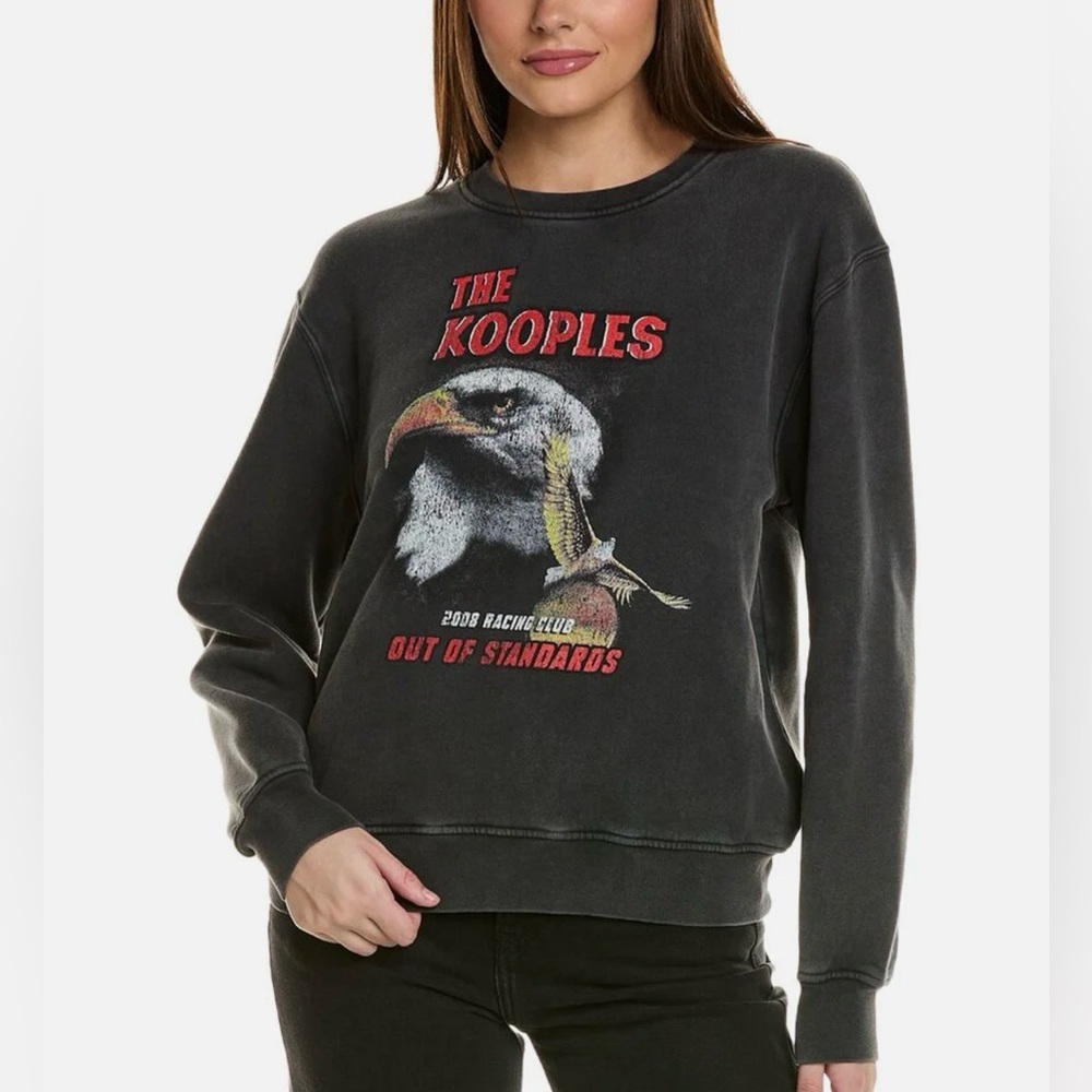 The Kooples Black Graphic Eagle Sweatshirt NWT Sz 1 (US S) Ret $265 Unisex